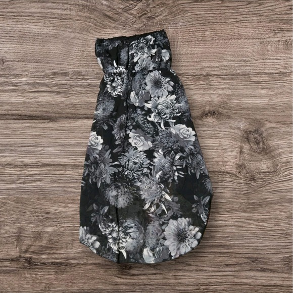 Vintage Y2k Charlotte Russe Strapless Mini Dress S Black W/Mermaid Tail - Picture 2 of 3